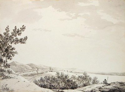 Vue des collines de Rajmahal avec un sentinelle au premier plan, c.1781 - William Hodges